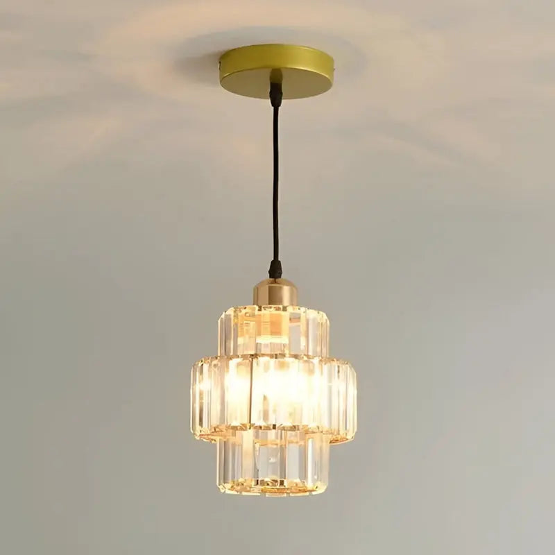 CrystalGlow - Elegant Pendellampe i Krystallglass Motelys