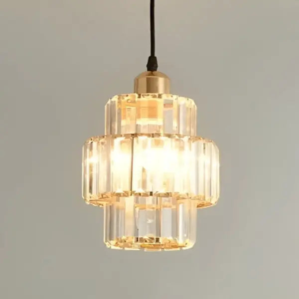 CrystalGlow - Elegant Pendellampe i Krystallglass Motelys