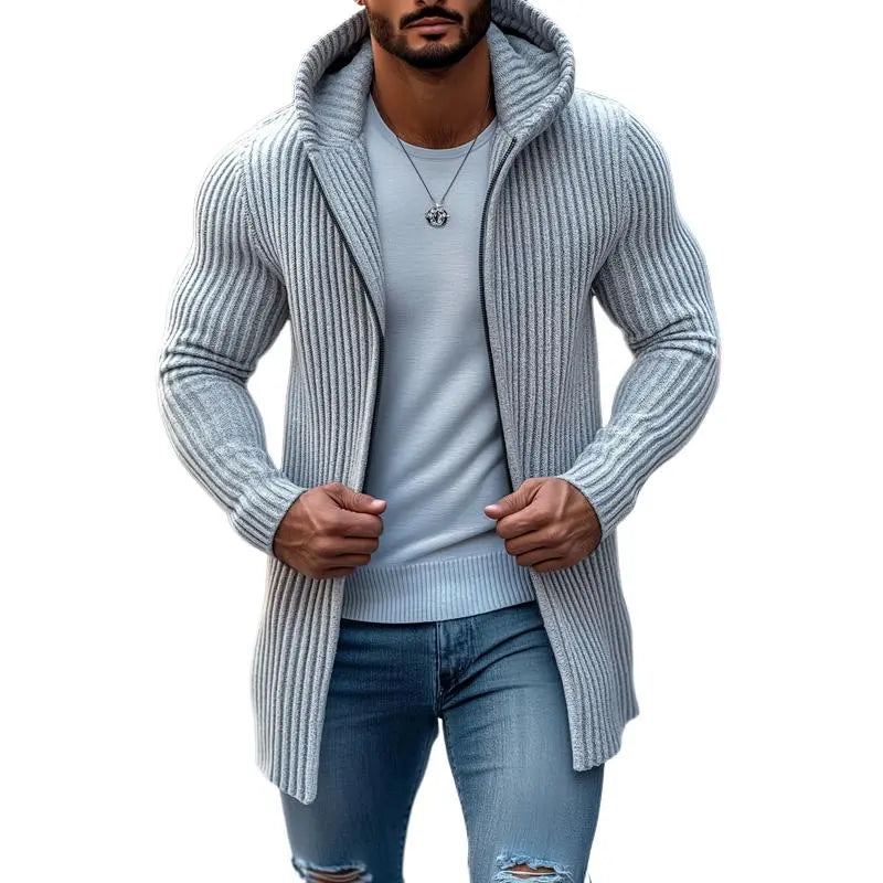 CozyWear - Strikket Cardigan med Hette for Ultimat Komfort Motelys
