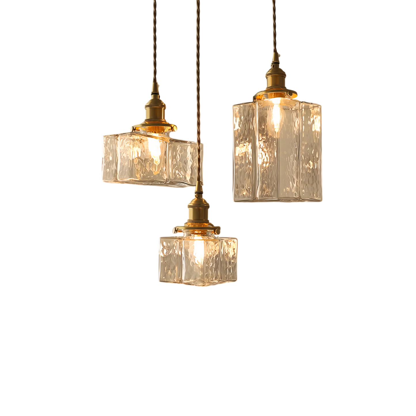 LuxeGlow - Retro Hengende Glasslampe for Klassiskt Design Motelys
