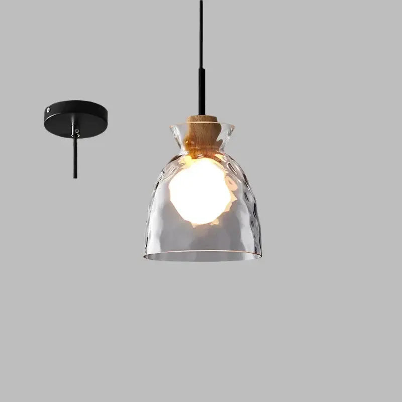 LuxeGlow - Stilig Glass Pendellampe i Treoppheng for Moderne Rom Motelys