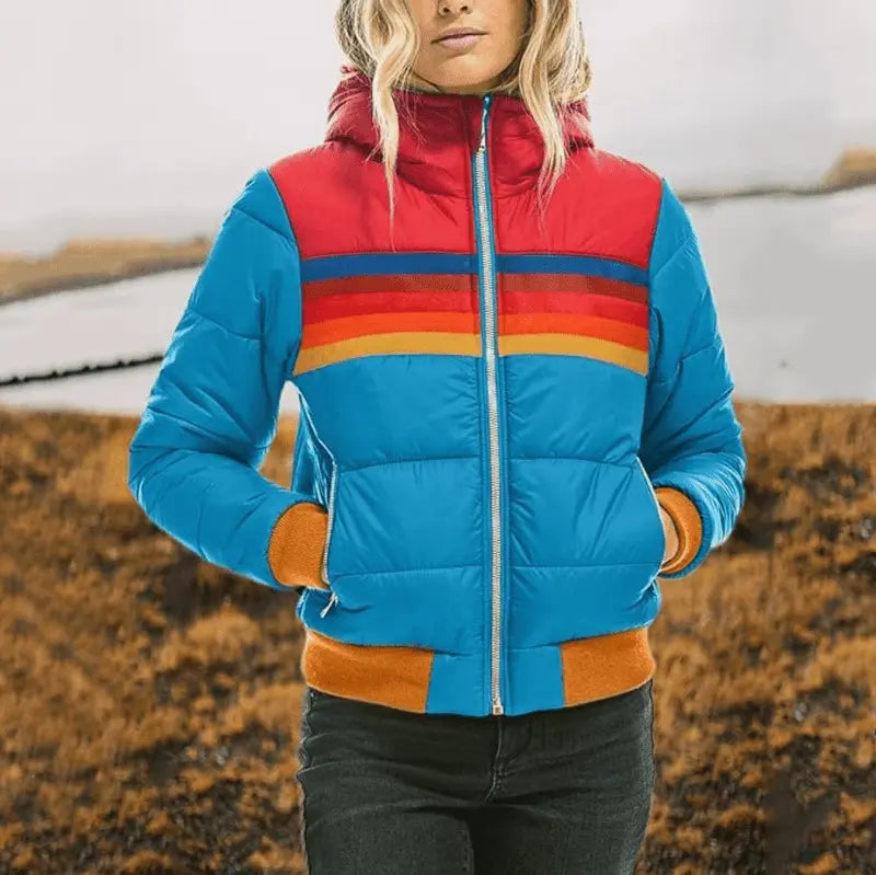 Sierra – Vintage-Inspirert Pufferjakke med Hette Motelys