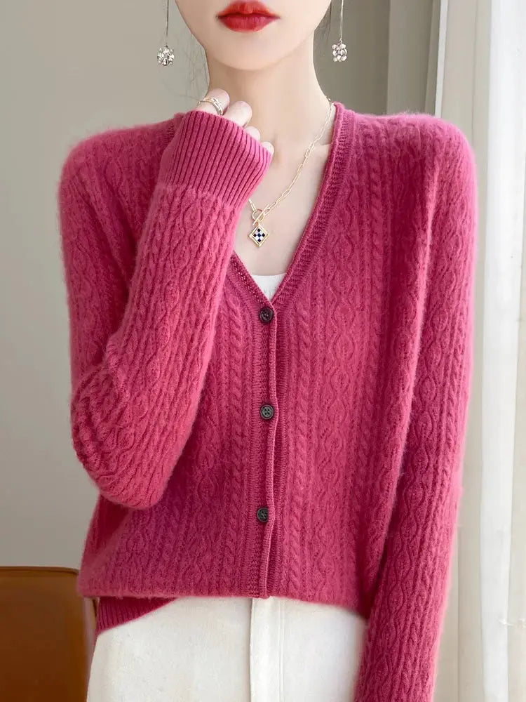 Elara – Myk Cashmere & Merino Strikkecardigan Motelys