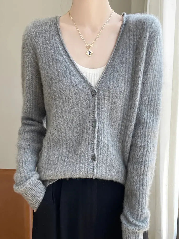 Elara – Myk Cashmere & Merino Strikkecardigan Motelys