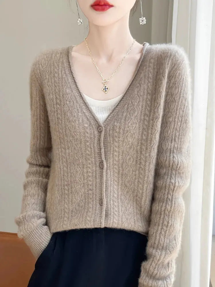 Elara – Myk Cashmere & Merino Strikkecardigan Motelys