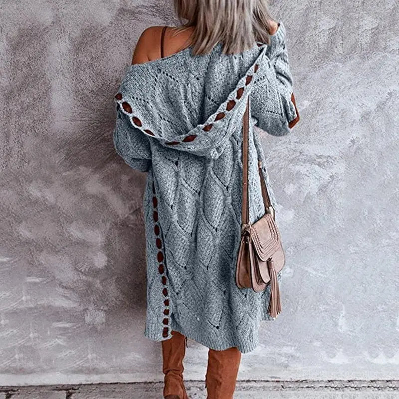 BohoCharm - Kvinners oversized heklet cardigan Motelys