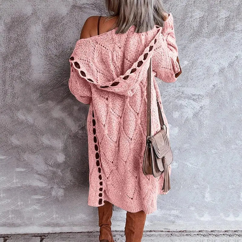 BohoCharm - Kvinners oversized heklet cardigan Motelys