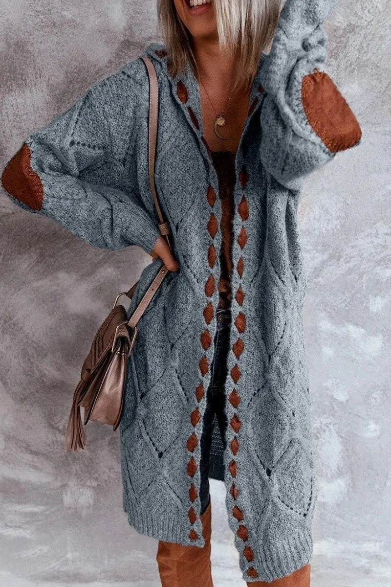 BohoCharm - Kvinners oversized heklet cardigan Motelys