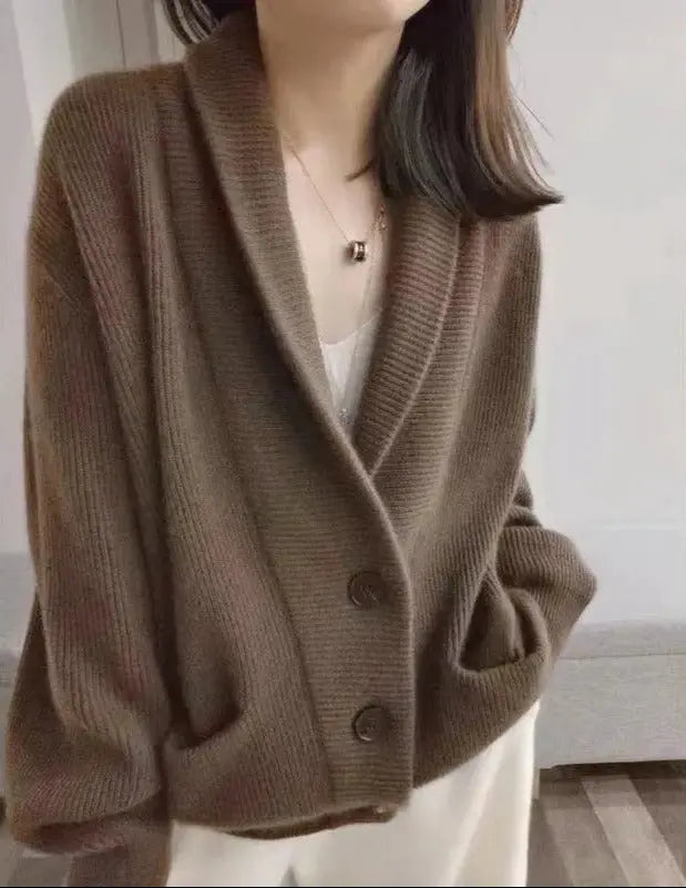 Aria – Elegant Cashmere Strikkecardigan Motelys