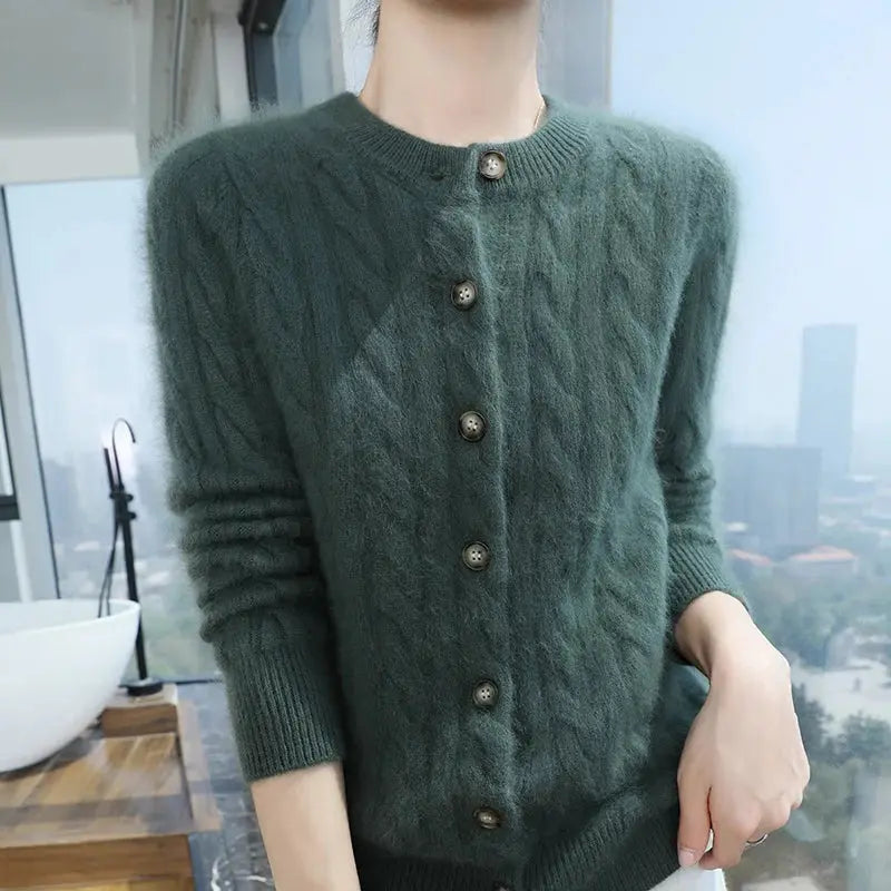 Sienna – Myk Kabelstrikket Cashmere Cardigan Motelys