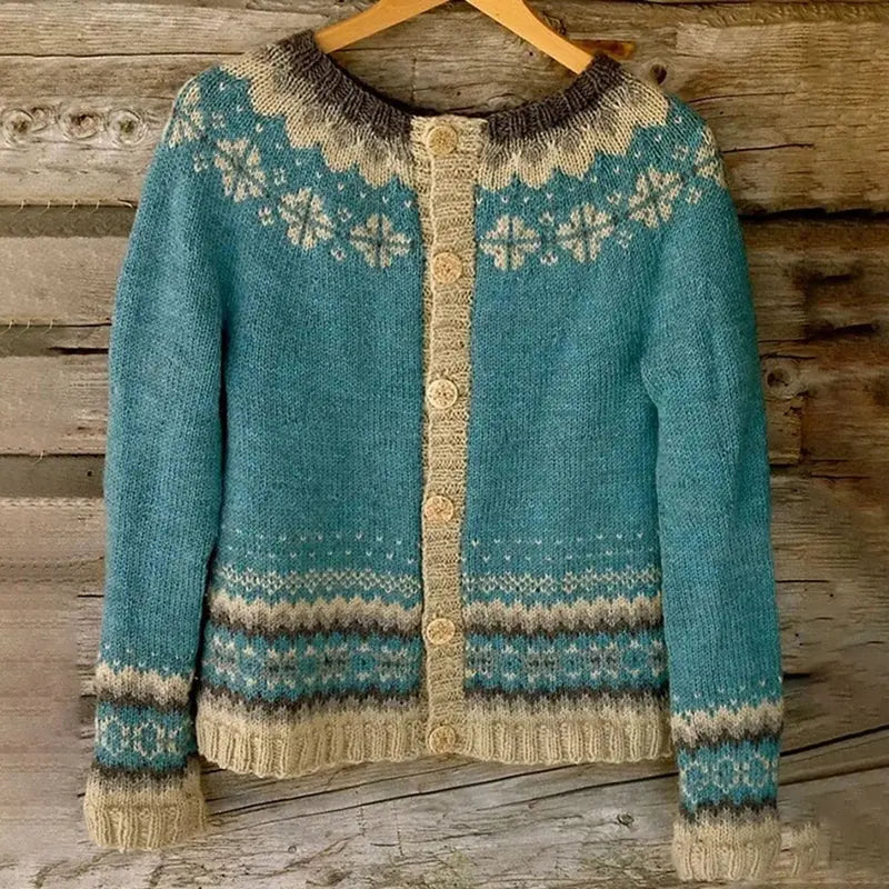 NordicCharm - Håndlaget islandsk ullcardigan Motelys