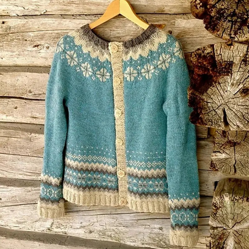 NordicCharm - Håndlaget islandsk ullcardigan Motelys