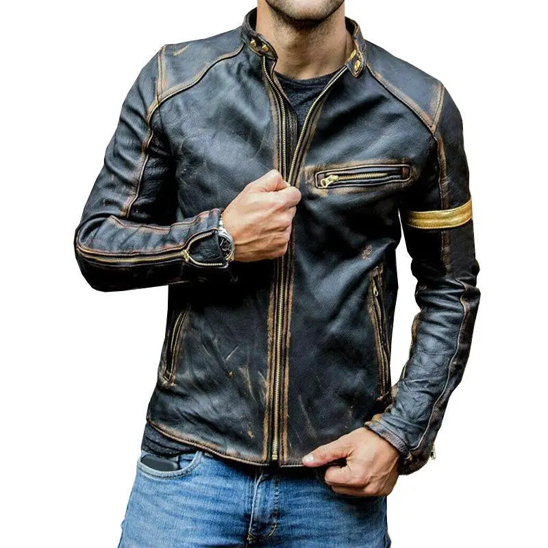 IronRider – Herre Vintage Skinnjakke Motelys