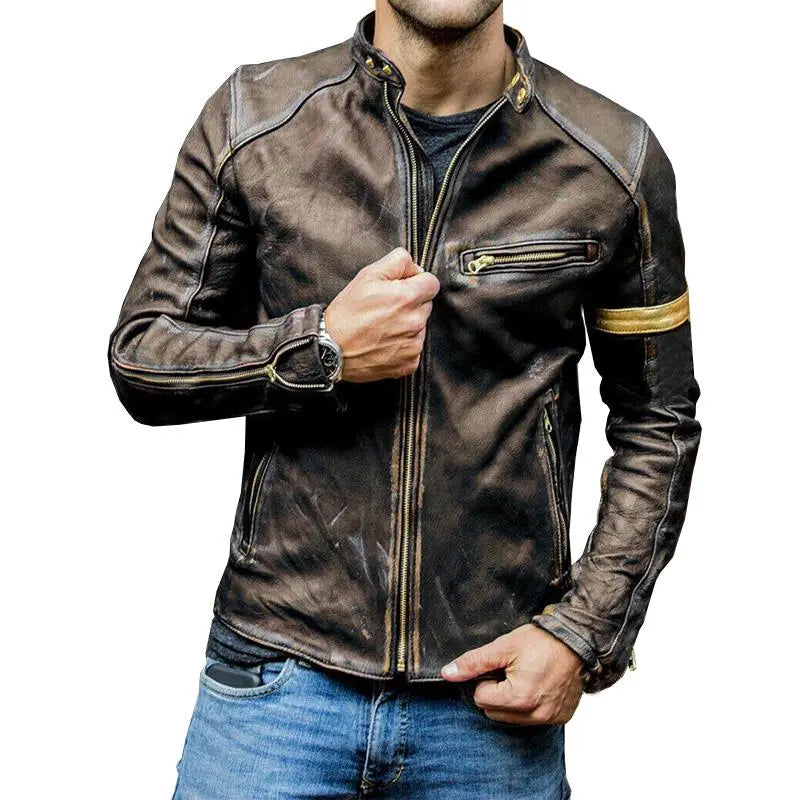 IronRider – Herre Vintage Skinnjakke Motelys