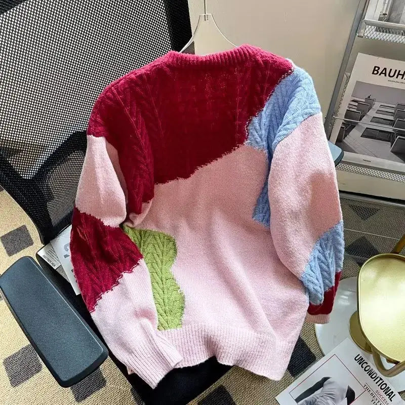 Celeste – Modig Cashmere Patchwork-genser for Et Unikt Uttrykk Motelys