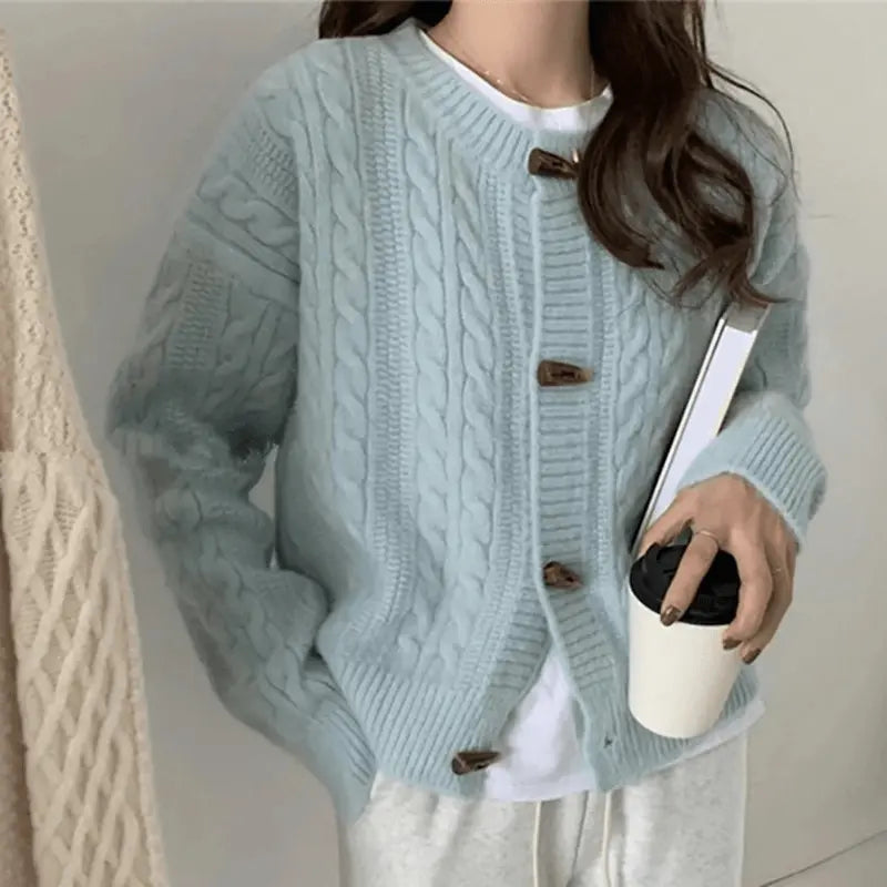 VintageCharm - Retro strikket cardigan for kvinner Motelys