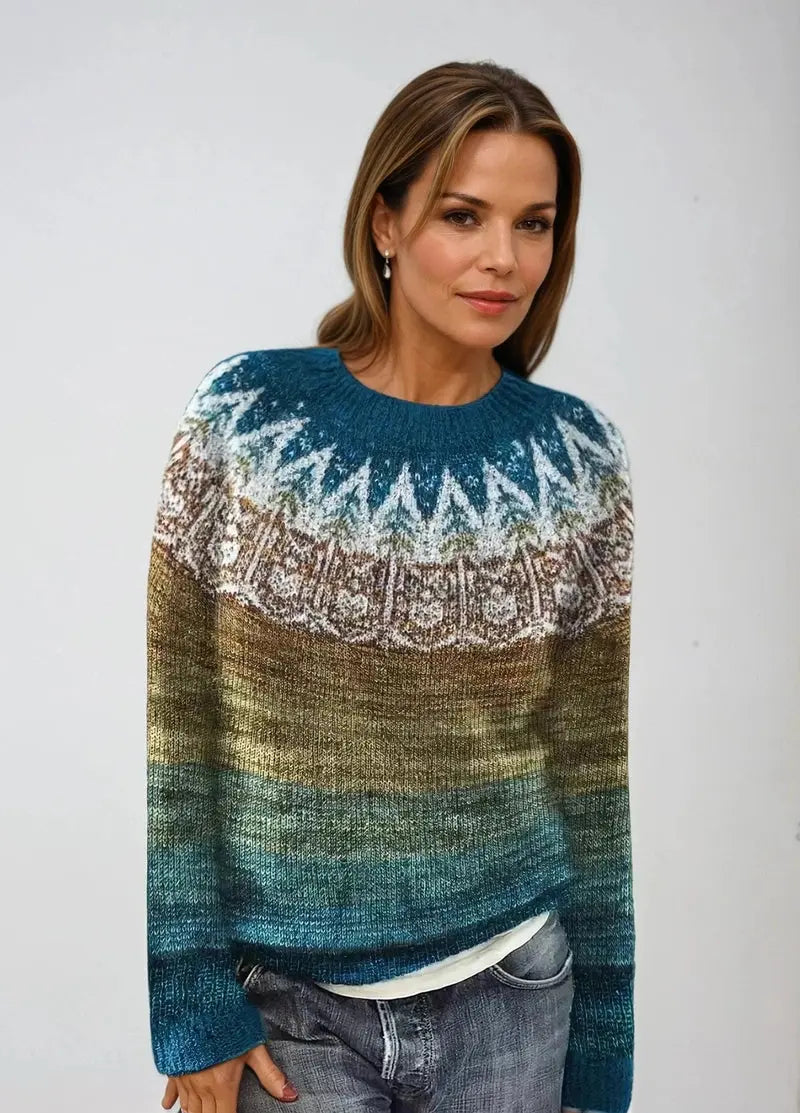 Aurora – Koselig flerfarget vintersweater for ultimat varme Motelys