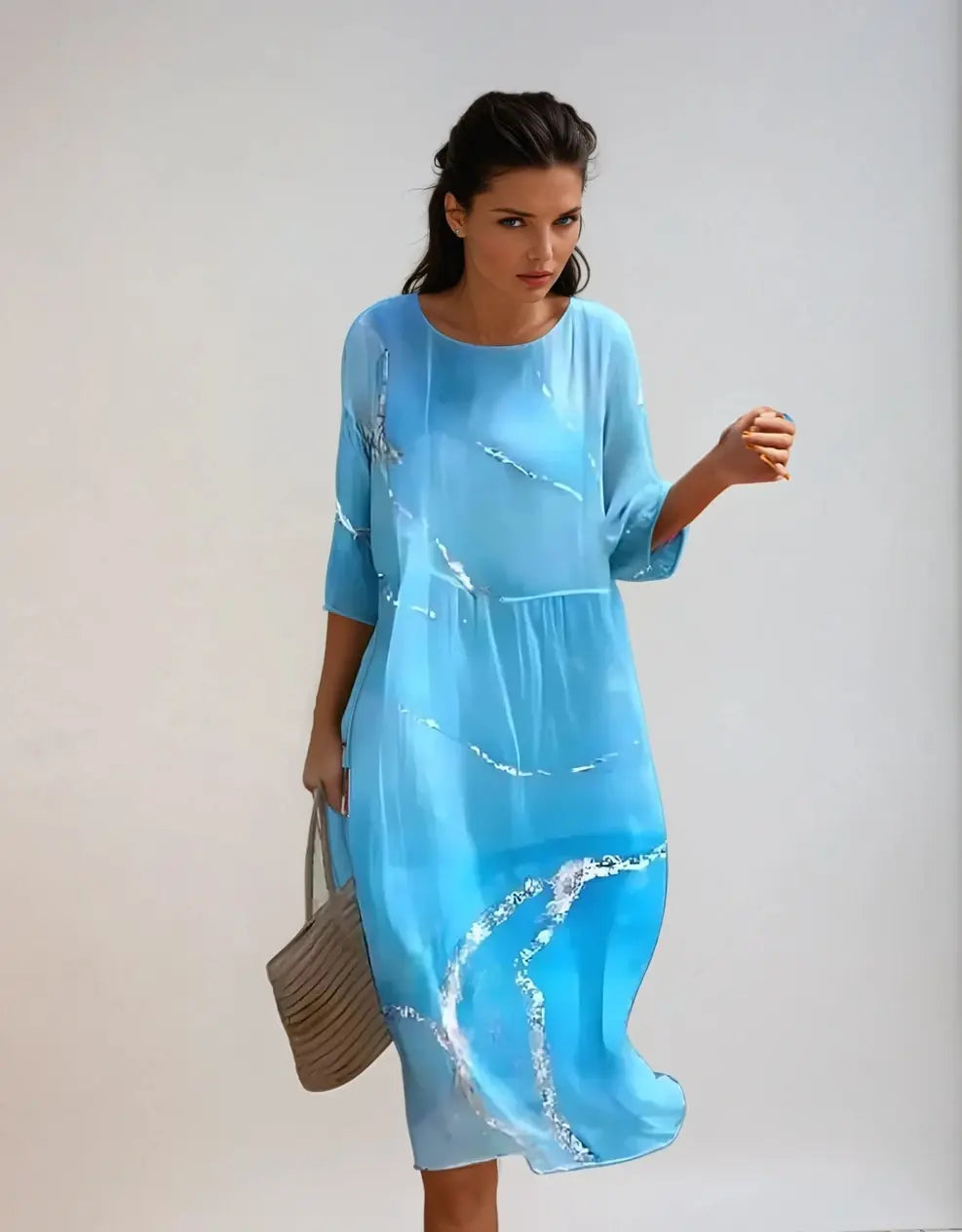 CelesteFlow - Elegant Boho Midi Kjole Motelys