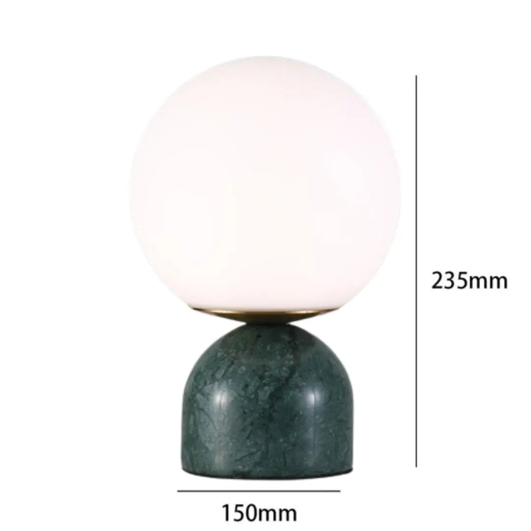 Bordlampe med isk glasskule Motelys