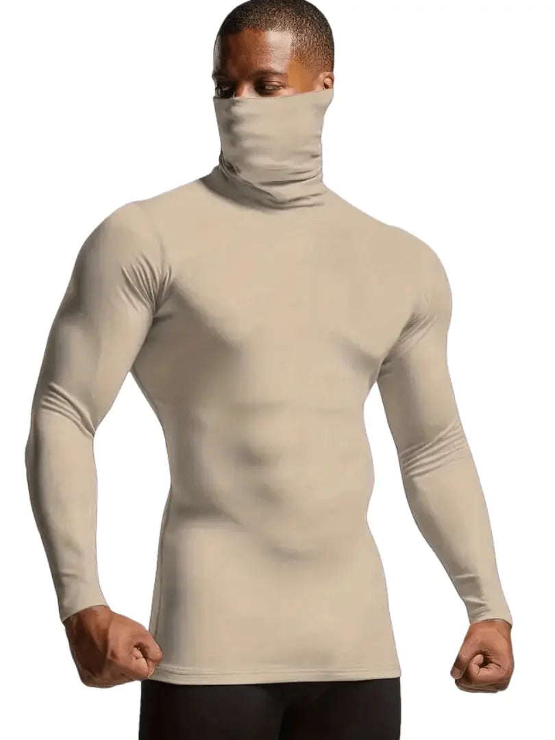 Herre Langermet Turtleneck Termisk Base Layer - Slim Fit Motelys