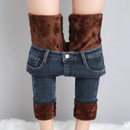 ChicWarmth - Termojeans for Kvinner for Komfort og Stil Motelys