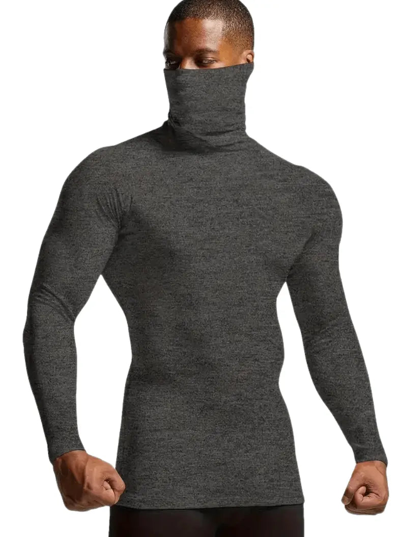 Herre Langermet Turtleneck Termisk Base Layer - Slim Fit Motelys