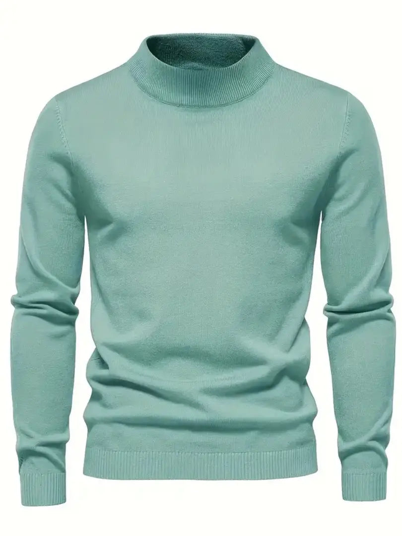 Herre Langermet Turtleneck Genser - Casual og Varm for Høst og Vinter Motelys