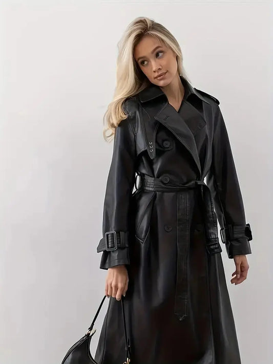 ChicLeather - Vinterfrakk i Skinn til Dame for Style og Komfort Motelys