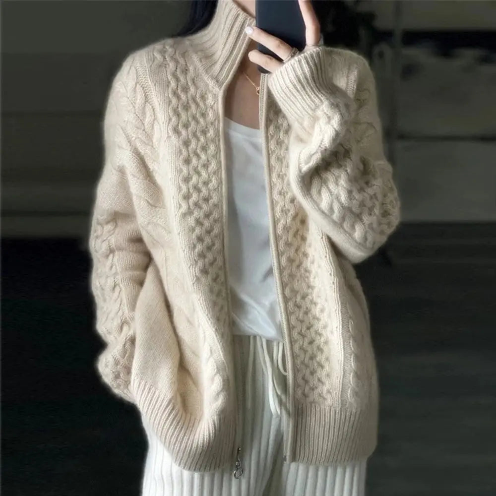 StyleHaven - Kashmir Cardigan til Dame for Vinterens Eleganse Motelys