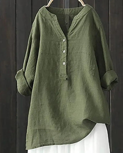 StyleQuest - Trendy Bluse med Lange Ermer for Hverdagsstil Motelys