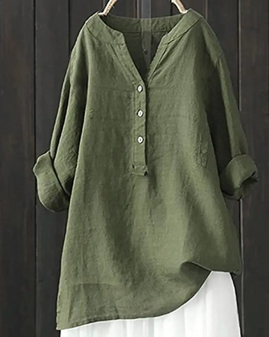 StyleQuest - Trendy Bluse med Lange Ermer for Hverdagsstil Motelys