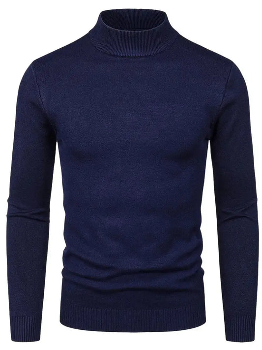 Herre Langermet Turtleneck Genser - Casual og Varm for Høst og Vinter Motelys