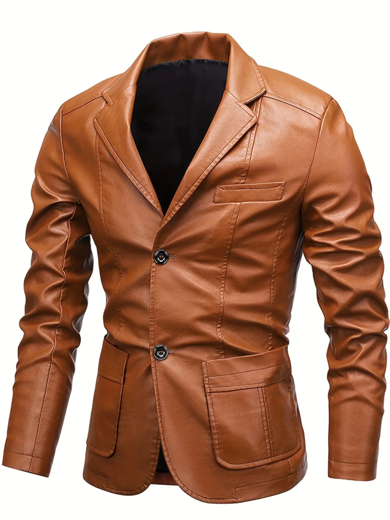 VintageVibe - Tøff Skinnblazer for Menn i Moderne Stil Motelys