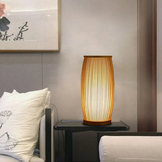 BambooDream - Koselig Bordlampe Nattlys i Bambus for Rommet Ditt Motelys