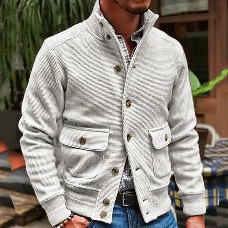 StyleGuard - Jakke med Ståkrage for Menn i Moderne Design Motelys