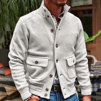 StyleGuard - Jakke med Ståkrage for Menn i Moderne Design Motelys
