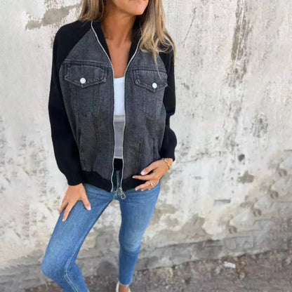 Spleisejakke i denim Motelys
