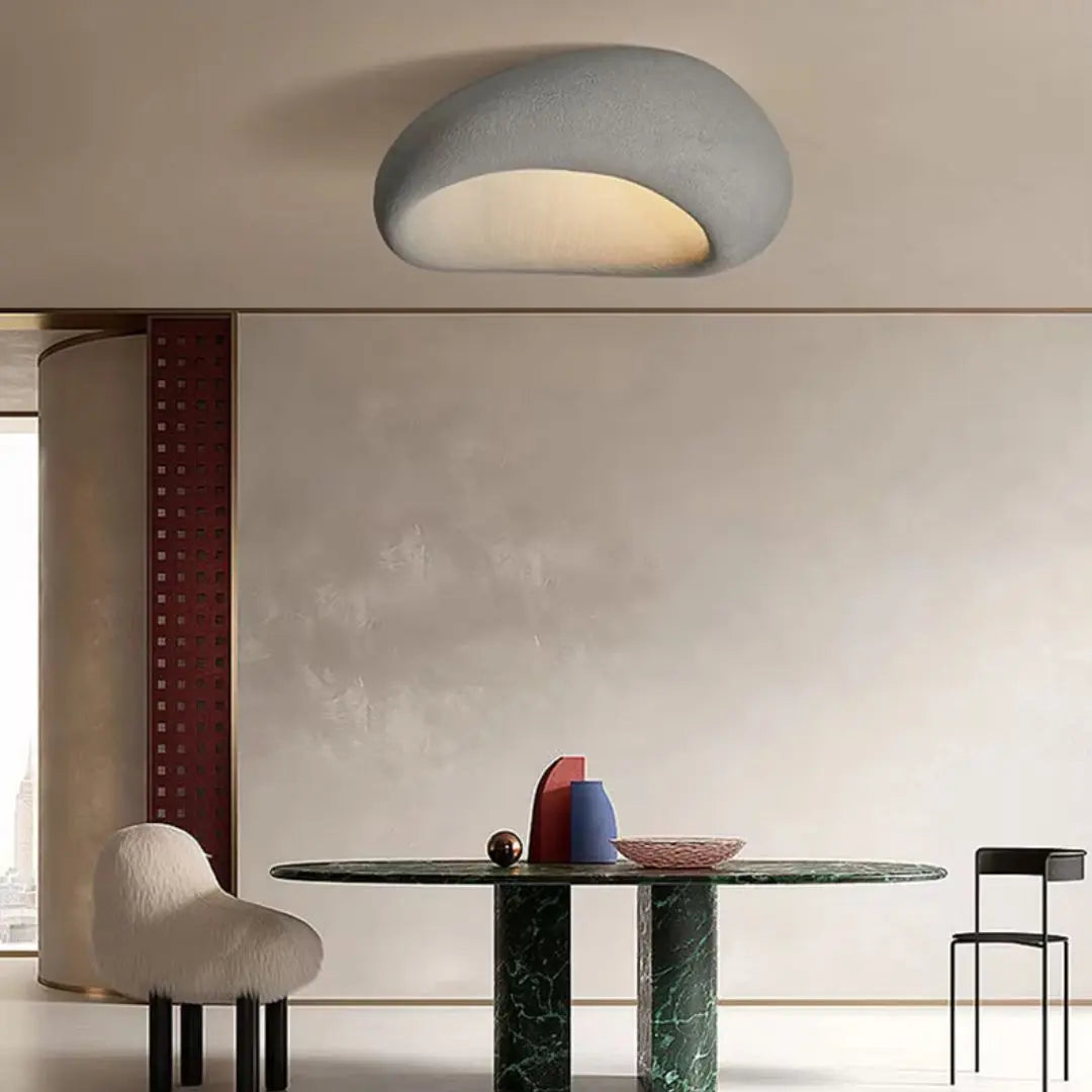 LunaGlow - Pebble-Formet Taklampe for Unik Belysning Motelys