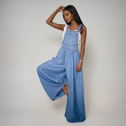 DenimChic - Trendy Denim Jumpsuit for Kvinner som Elsker Mote Motelys