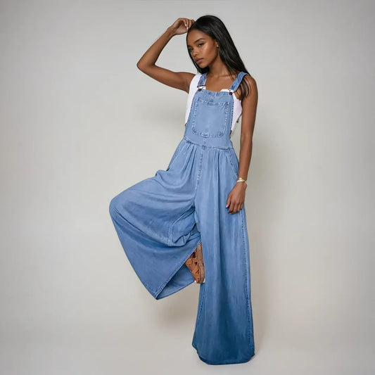 DenimChic - Trendy Denim Jumpsuit for Kvinner som Elsker Mote Motelys