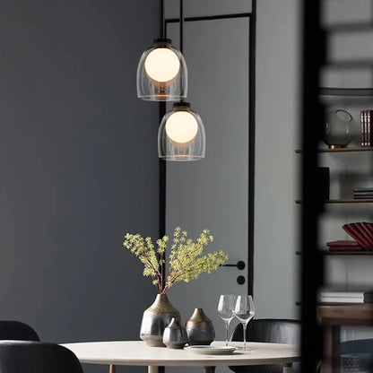 LumiSphere - Trendy Pendel med Lys Glasskule for Elegant Belysning Motelys
