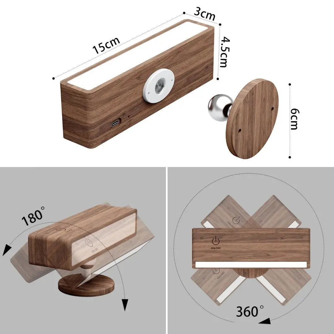 Oppladbar 360° LED-lampe Motelys