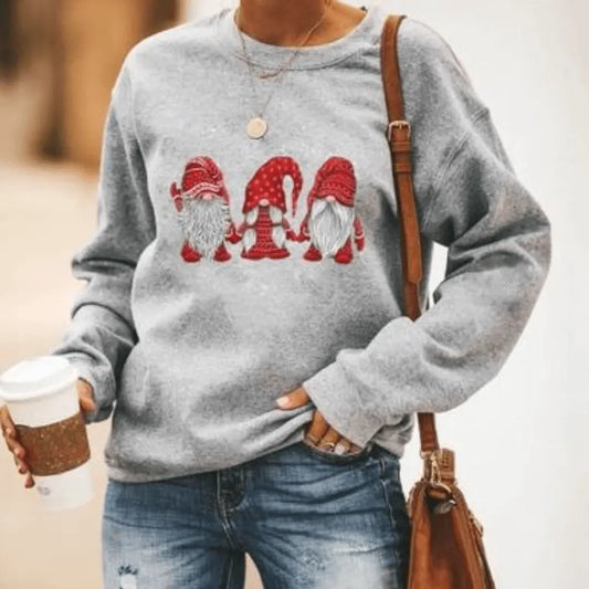 Festive Wear - Morfs Julenisse Grafisk Genser for Juleglede Motelys