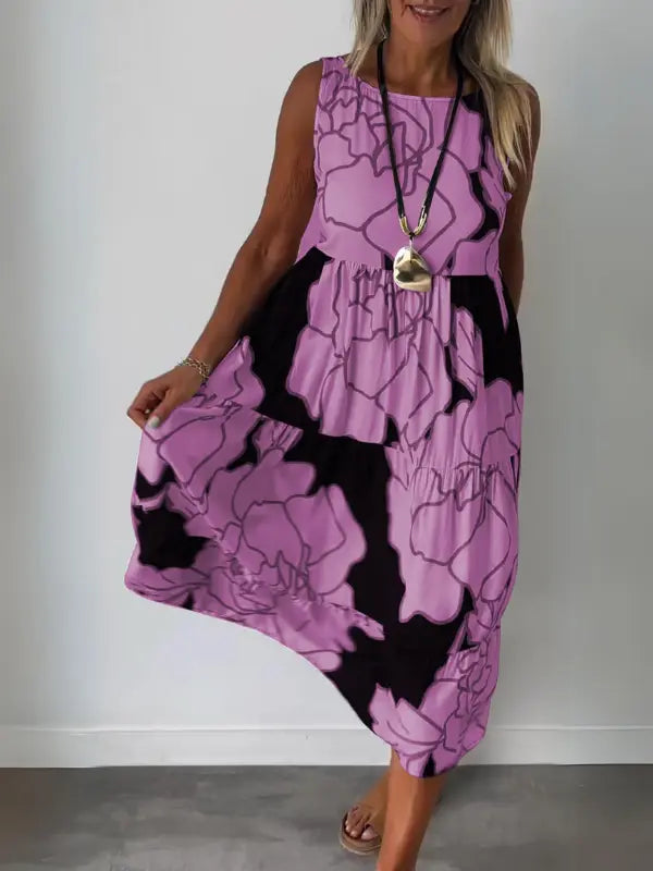 FloralChic - Blomstret Kjole for En Fargerik Stil Motelys