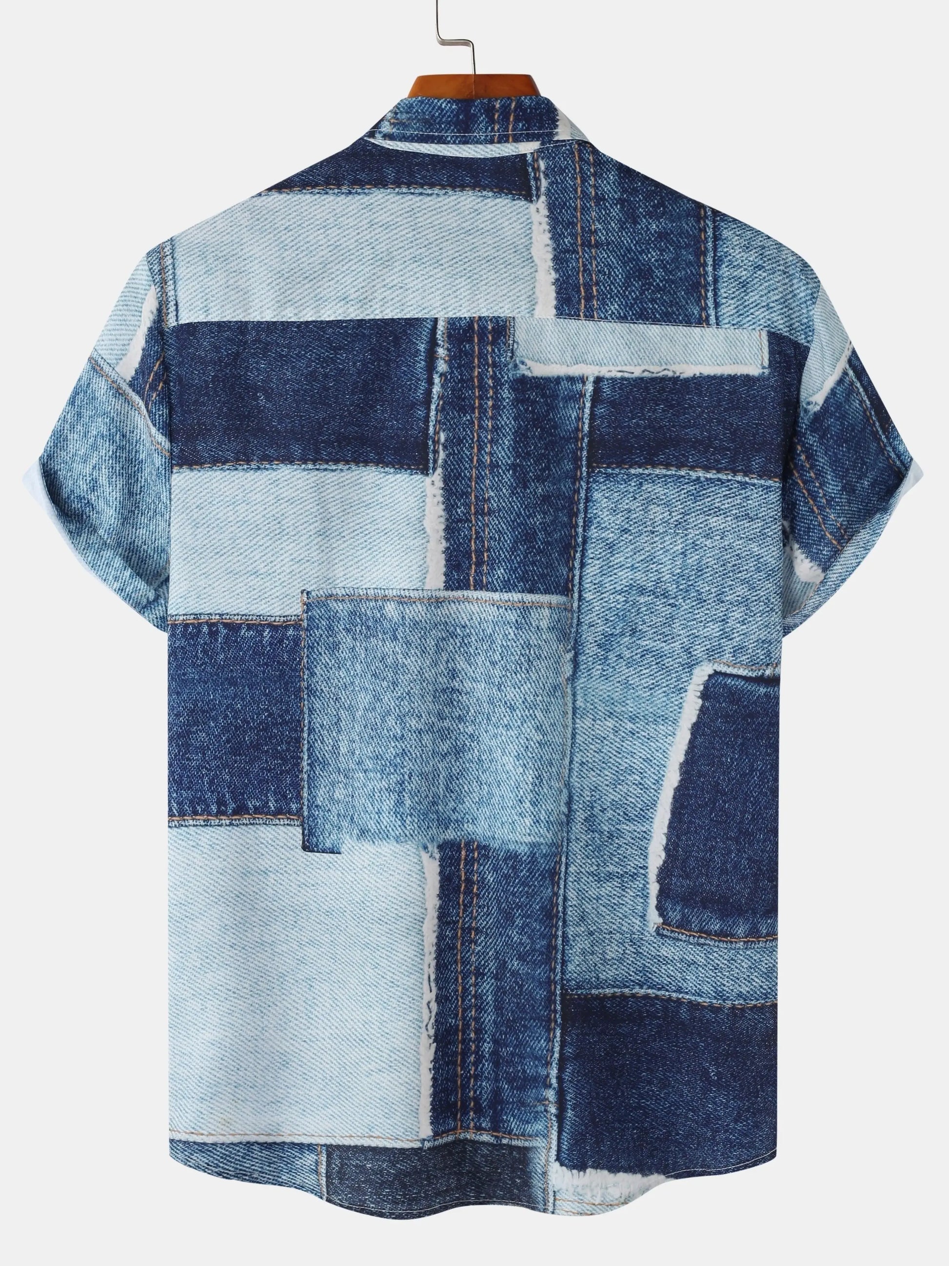 Denimskjorte med korte ermer Motelys