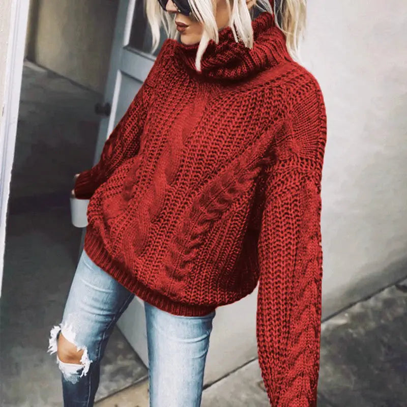 ChicCozy - Turtleneck-Genser for En Trendy Vinterlook Motelys