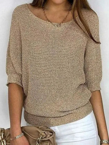 CozyWear - Trendy Genser med Rund Hals for Allsidig Stil Motelys