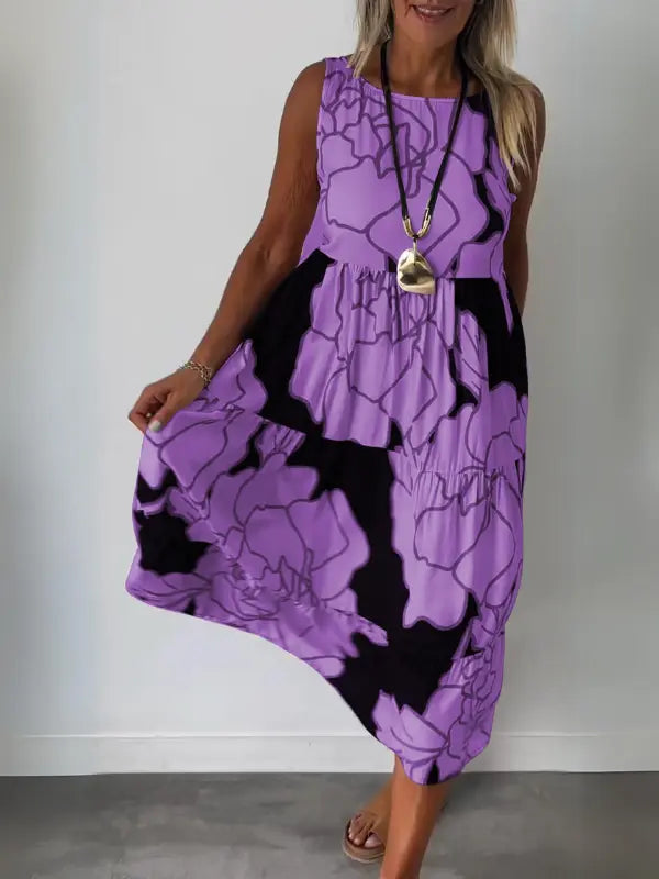 FloralChic - Blomstret Kjole for En Fargerik Stil Motelys