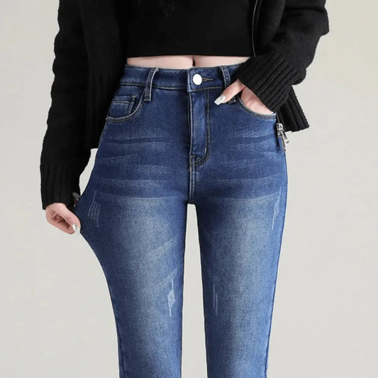 ChicWarmth - Termojeans for Kvinner for Komfort og Stil Motelys