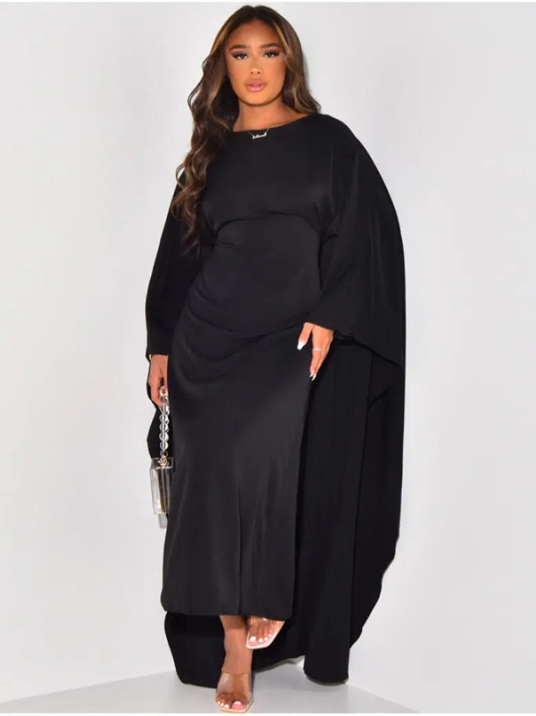 FashionAura - Elegante Kjole med Flaggermusermer for Stilfulle Anledninger Motelys